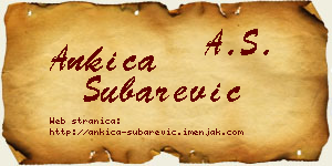 Ankica Šubarević vizit kartica
